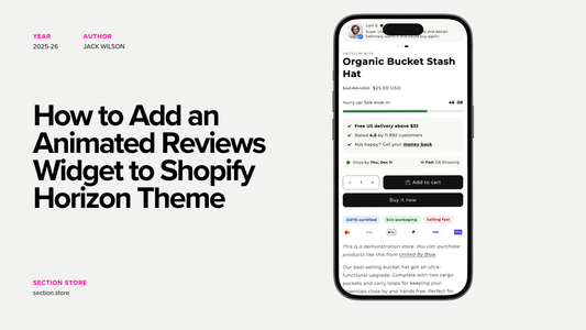 How to Add an Animated Reviews Widget to Shopify Horizon Theme