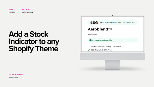How to Add a Dynamic "In Stock" Indicator to Your Shopify Product Page (No Code)