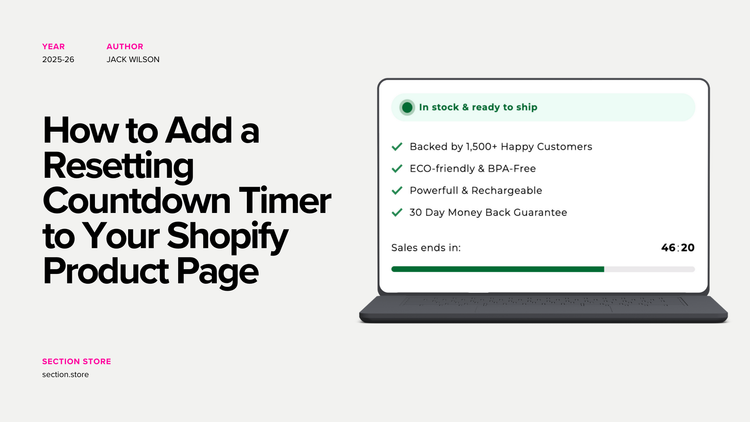 How to Add a Resetting Countdown Timer to Shopify Dawn Theme – Section ...