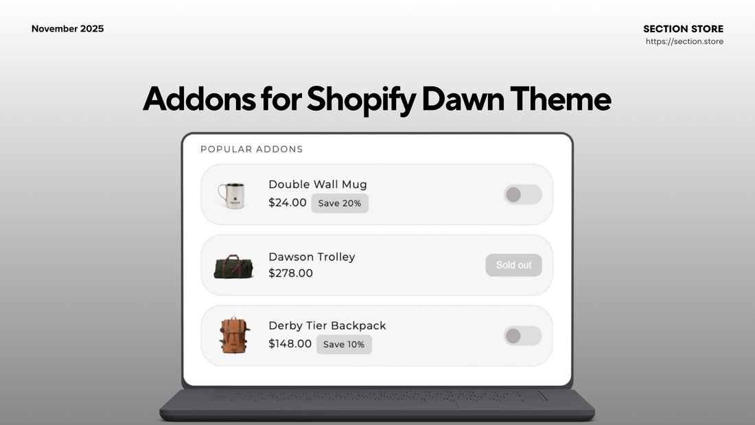 How to Add Upsell & Add-ons to Your Shopify Product Page (Dawn Theme)