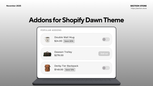 How to Add Upsell & Add-ons to Your Shopify Product Page (Dawn Theme)