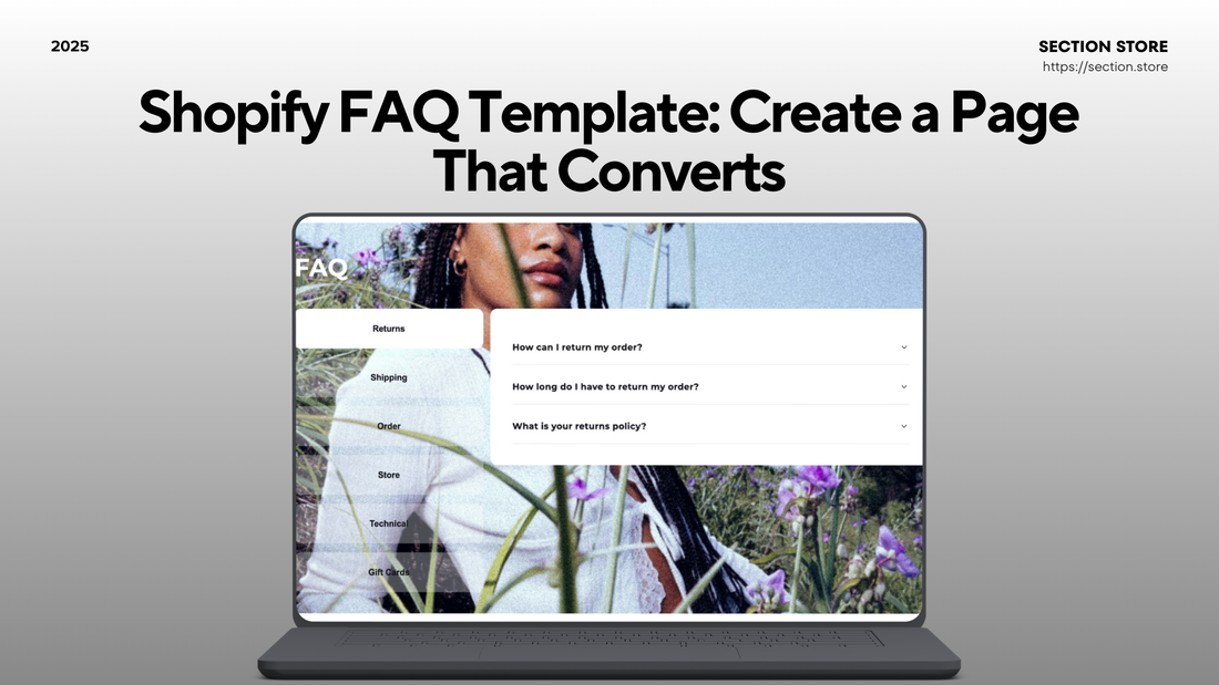 Shopify FAQ Template Create a Page That Converts Section Store