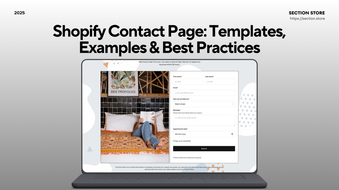 Shopify Contact Page: Templates, Examples & Best Practices