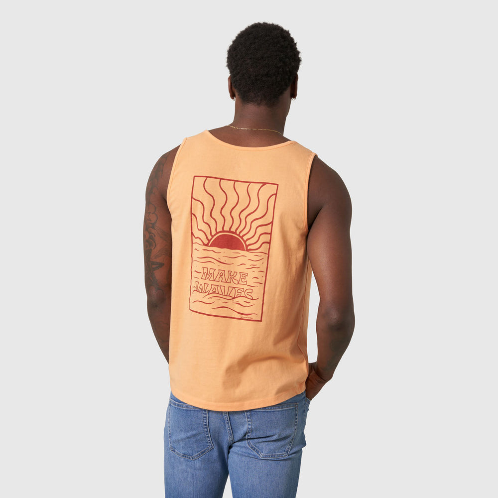 Make Waves Papaya Graphic Tank