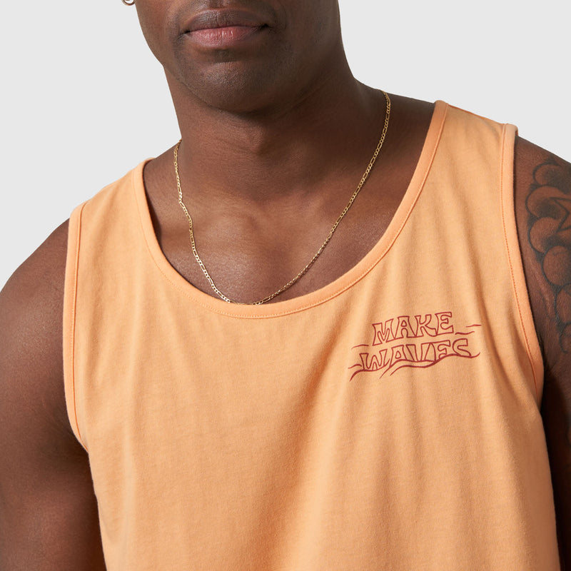 Make Waves Papaya Graphic Tank