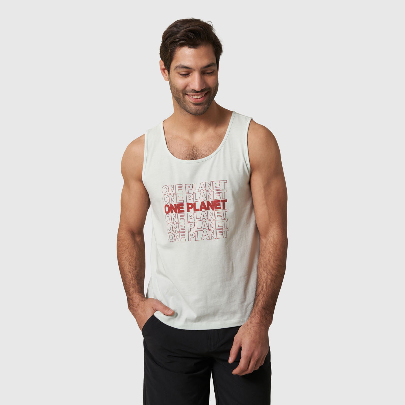 One Planet Light Aqua Graphic Tank