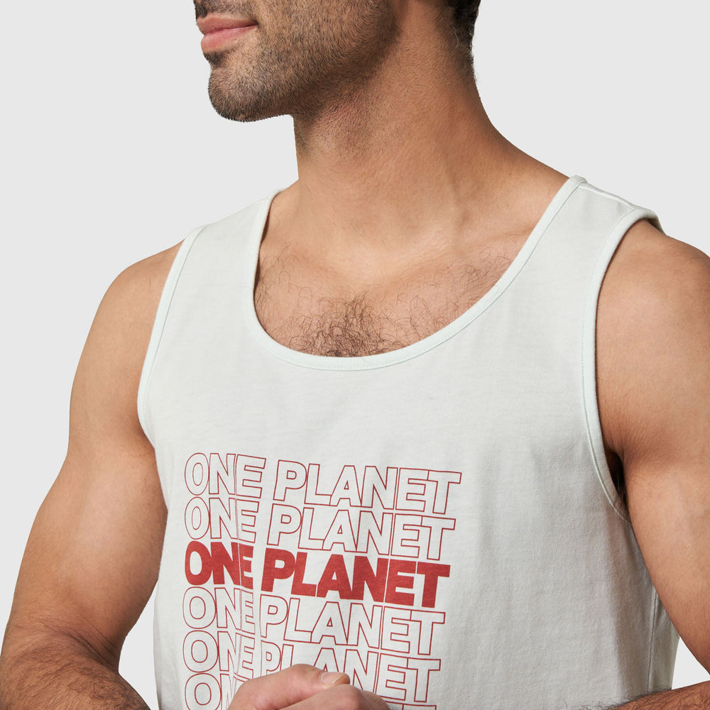 One Planet Light Aqua Graphic Tank