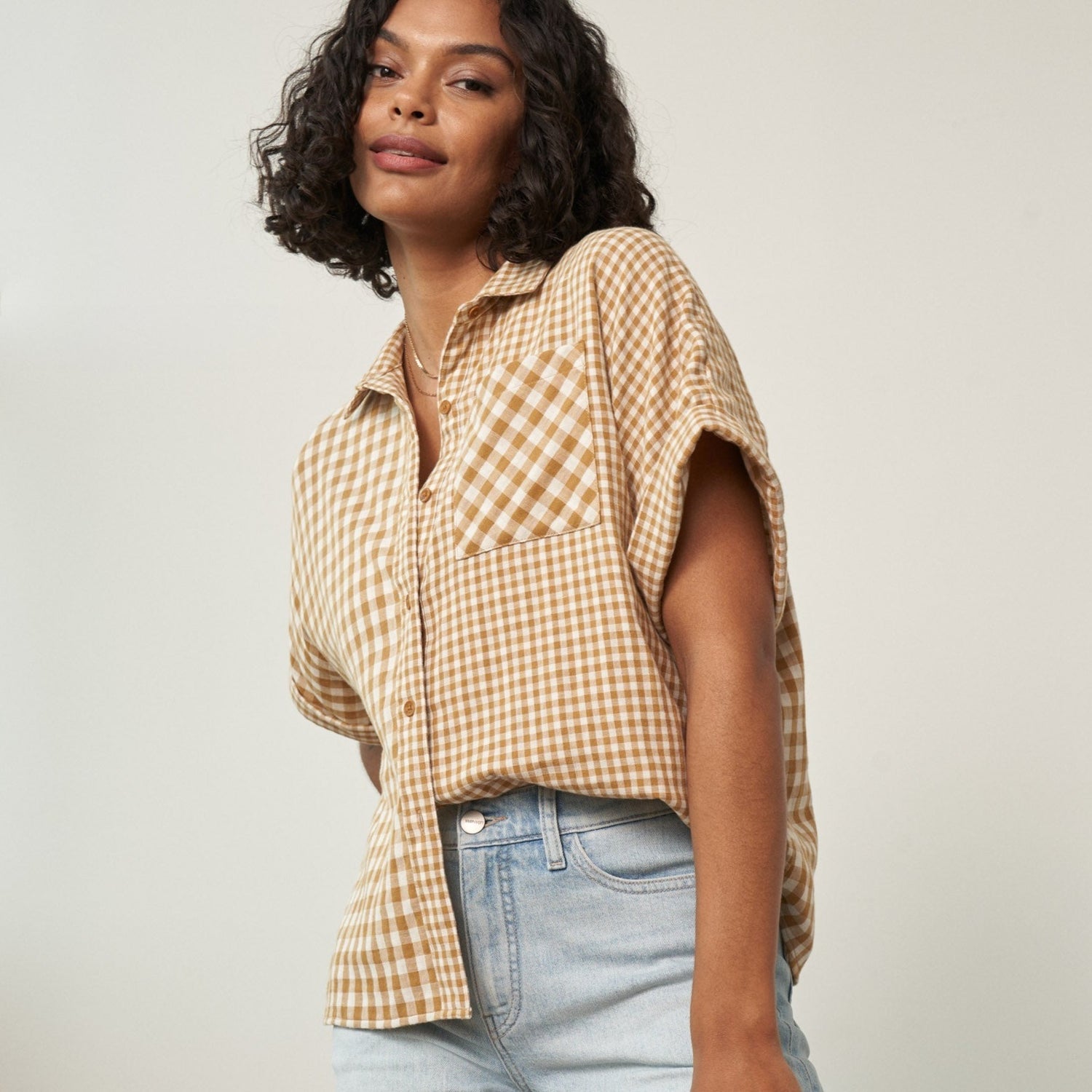 Organic Double Cloth Button Down